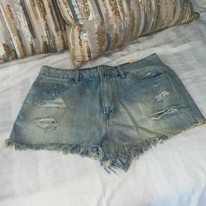 BDG HIGH RISE DENIM SHORTS
